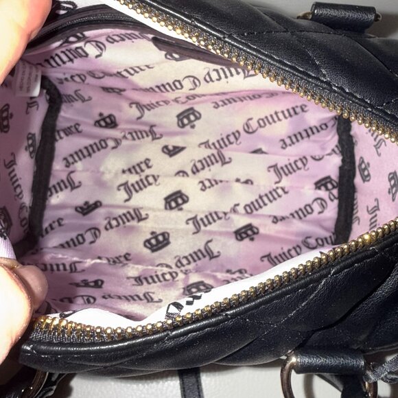 NWT JUICY COUTURE JUICY GIRL ONLY SATCHEL CROSSBODY BAG W WALLET BLACK - Picture 7 of 10